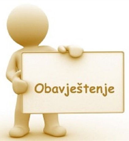 Obavještenje o  održavanju intervjua