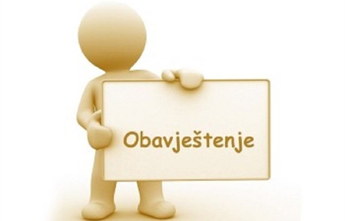 Obavještenje o  održavanju intervjua