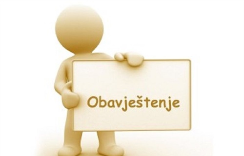 Obavještenje o  održavanju intervjua