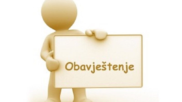 Obavještenje o  održavanju intervjua