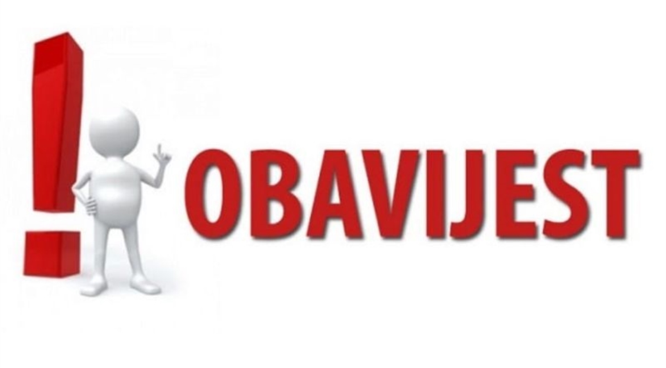 OBAVJEŠTENJE O ODRŽAVANJU PISMENOG I USMENOG ISPITA
