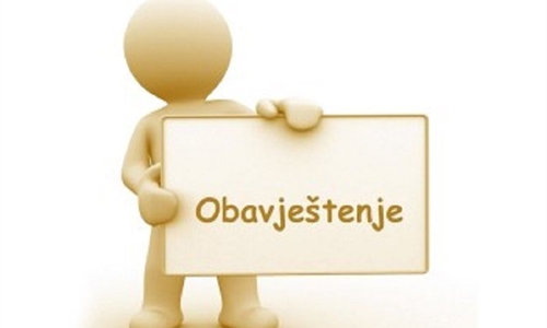 OBAVJEŠTENJE O ODRŽAVANJU PISMENOG I USMENOG ISPITA
